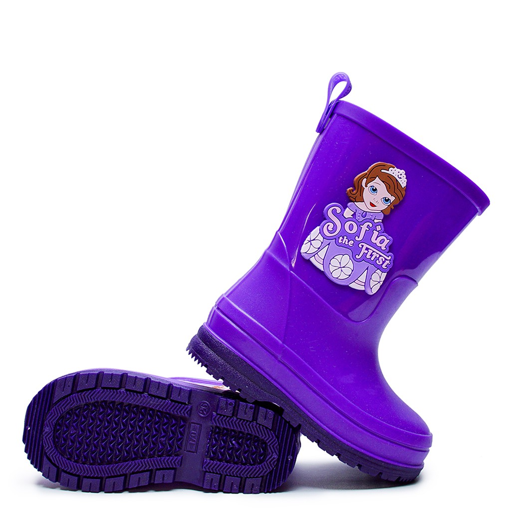 Sepatu Boot Anak Import Disney Princess Sofia Purple