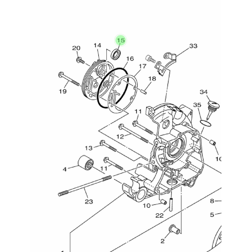 SEAL KRUK KREK AS KANAN MAGNET NOUVO MIO LAMA SPORTY SMILE SOUL FINO KARBU ORIGINAL YGP 93102-19800