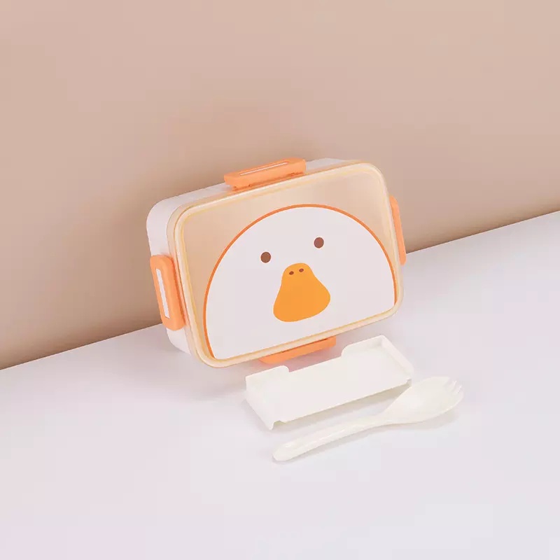 DEOS LUNCHBOX KOTAK MAKAN KARAKTER BERUANG BEBEK PINGUIN 2 SEKAT 2518-17