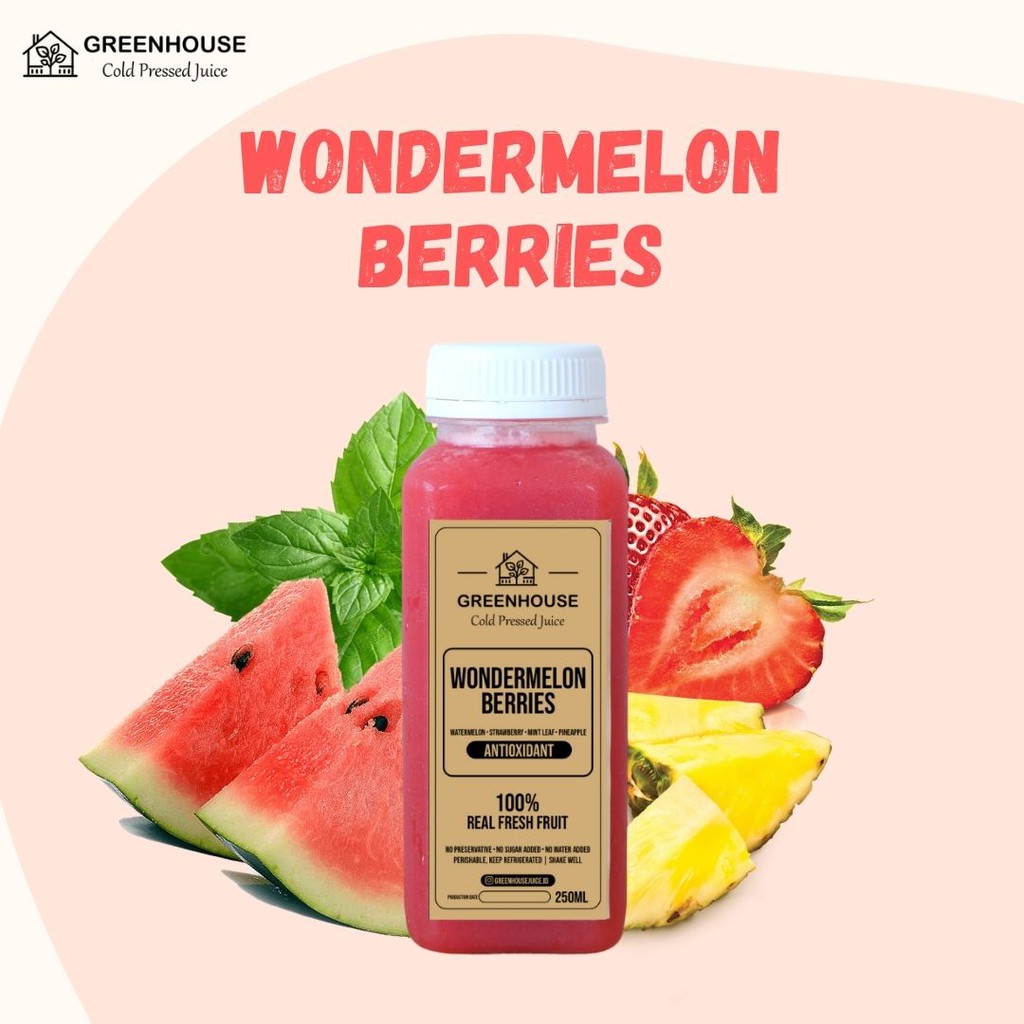 

Greenhouse Cold Pressed Juice - WONDERMELON BERRIES 250 ml (Anti Oxidant)