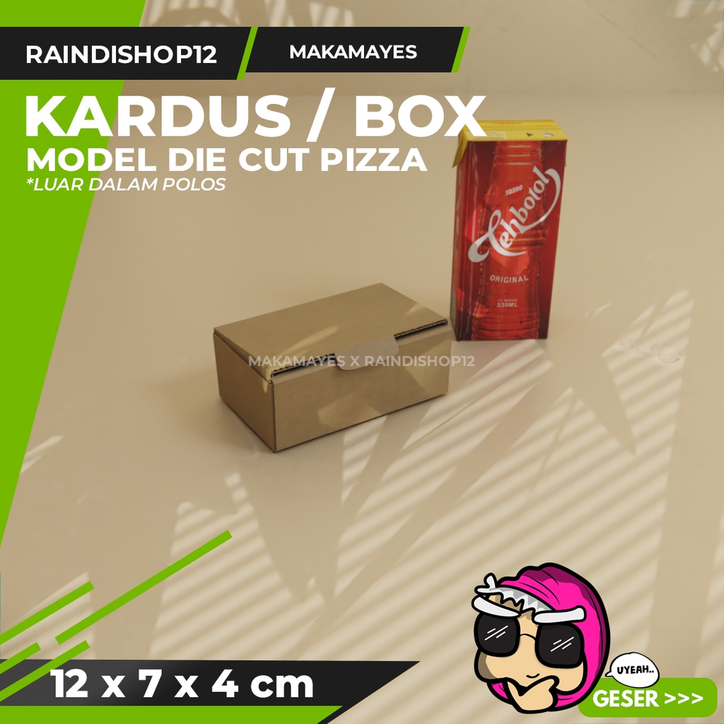 

(MIN 20 PCS) BOX 12 X 7 X 4 CM KARDUS DIE CUT PIZZA KEMASAN PACKAGING KADO