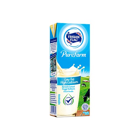 

Frisian Flag Purefarm Low Fat Rasa Vanilla 225ml - Bendera Susu UHT