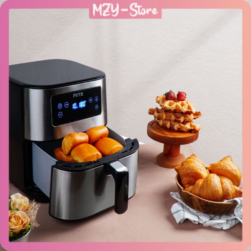 Mito Grande AF10 Air Fryer Digifry AF 10 Touch Screen Low Watt Air Prayer Alat Penggorengan Masak Tanpa Minyak Kapasitas 6 Liter - Original Garansi Resmi (FREE Food Tong)