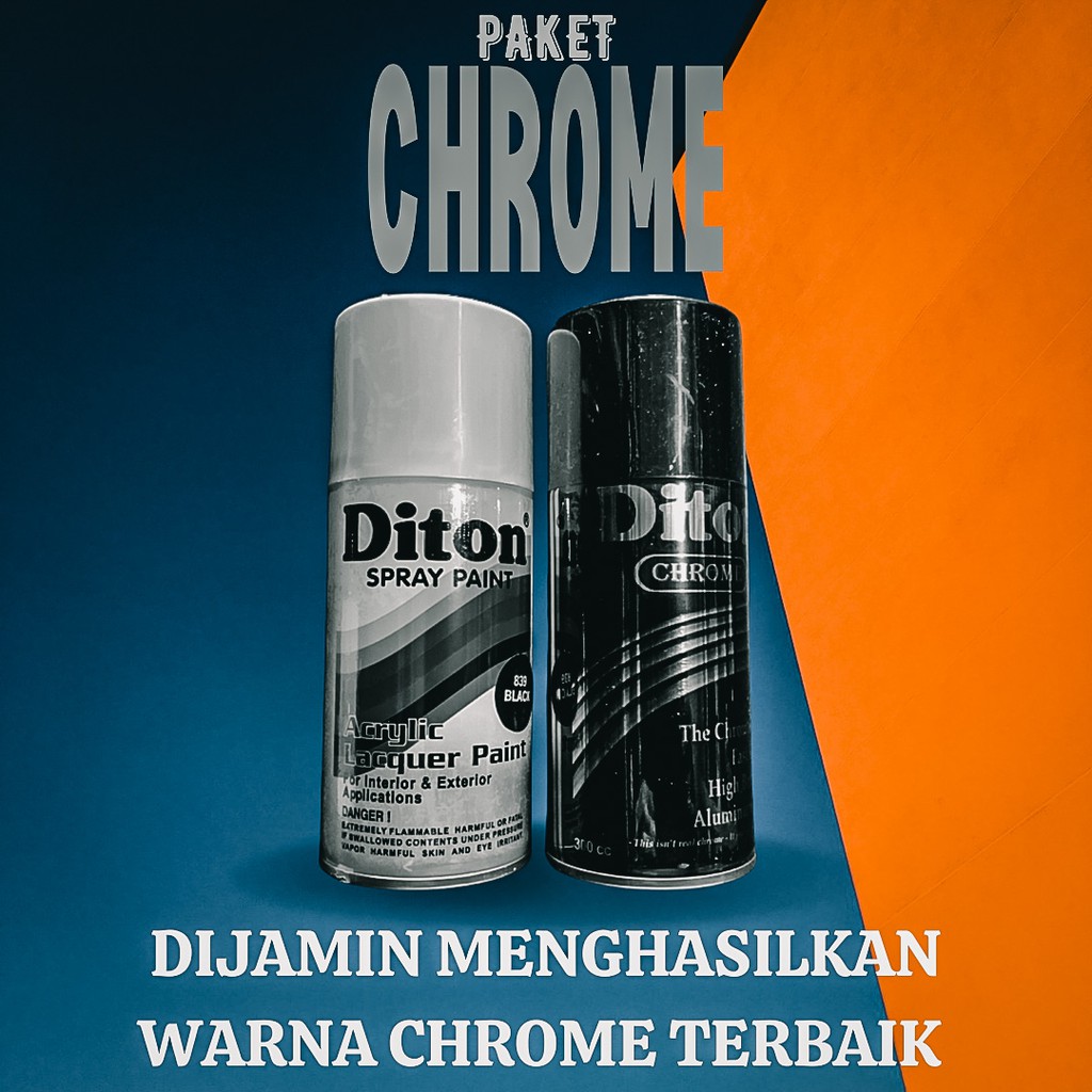 Jual Cat Semprot Diton Chrome 300 Ccpaket Shopee Indonesia 5600