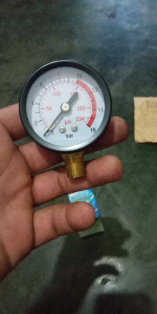 Manometer 0.25 Inch Pengukur Tekanan - Pressure Gauge Kompresor Atau Pompa Air Iklan F628