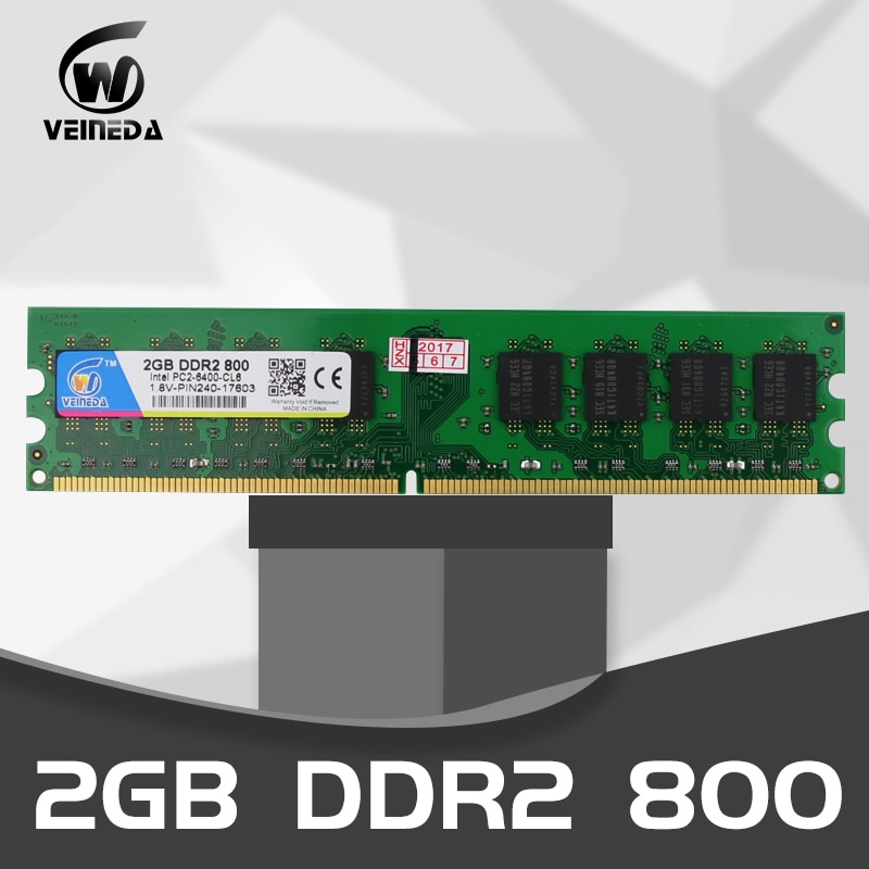 PREORDER VEINEDA ddr2 Memory 2gb 4gb 800mhz Dimm 240Pin 1.8V CL6 PC2-6400 For Intel AMD Mainboard