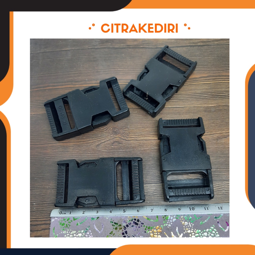 Buckle/ SlopTas Acetal 3 cm kunci sodok bagus tebal kilap tali webbing aksesoris tas