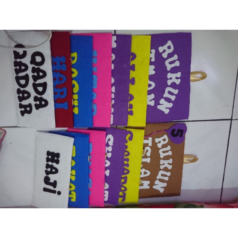 Hiasan Dinding Flanel Rukun Iman & Islam