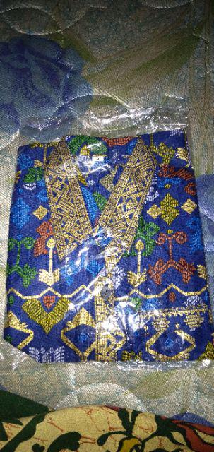 Kemeja Atasan 066 142 300 Batik Hem Anak Songket Seragam Keluarga Katun