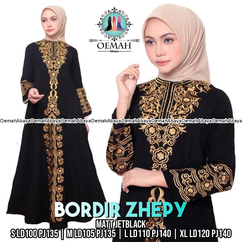 abaya Gamis Arab Hitam Farzolla