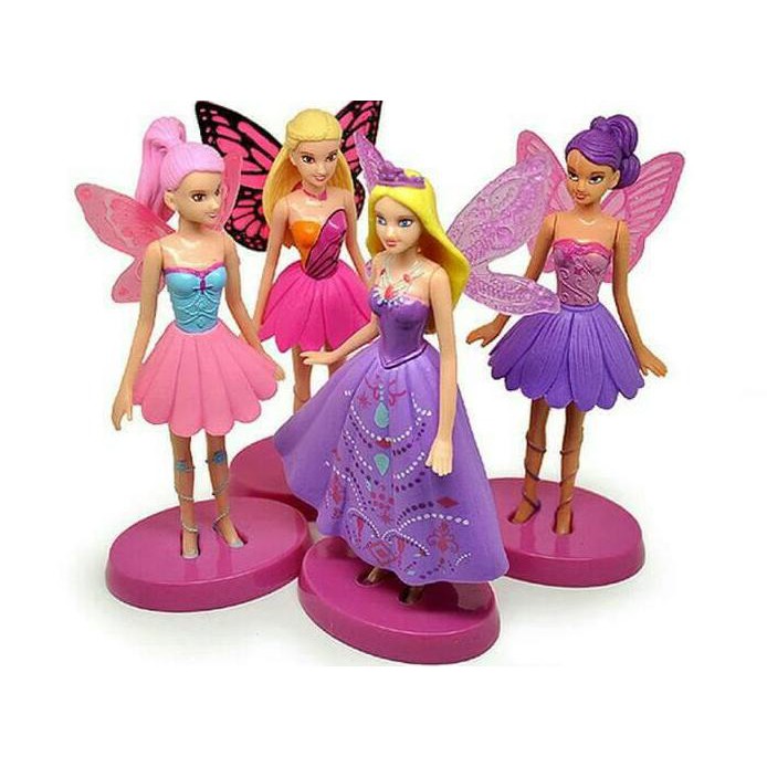 Mainan Anak Pajangan Figure Hiasan Kue Princess Barbie Mariposa