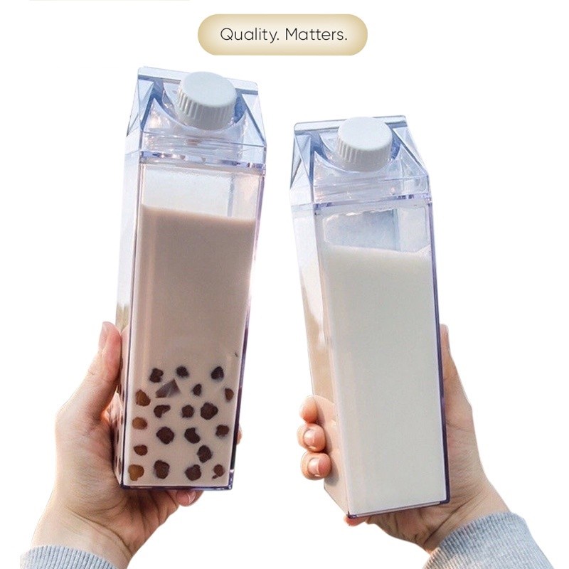 Botol Kulkas Transparent Botol minum Susu Karakter 1000ml dan 500ml - 1000ml, Milkcow