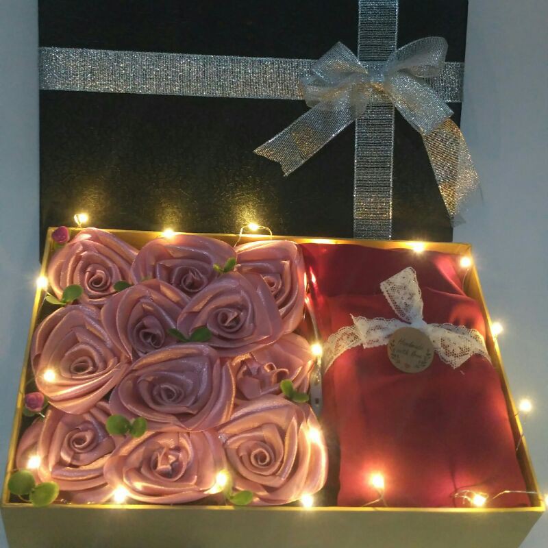 Buket Box Bunga Hijab| Buket Hijab Unik Murah