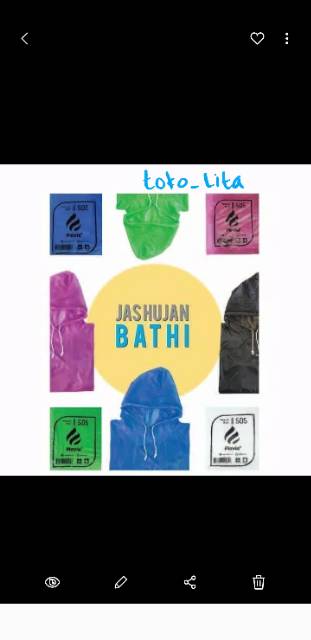 (Bathi) Jas Hujan Poncho/Ponco Lengan Plevia Bathi Type 505 Murah (BATHI)