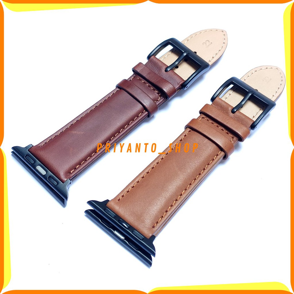 Strap Watch tali Jam apple watch 1 2 3 4 iWatch Leather 42mm 44mm Tali jam apple