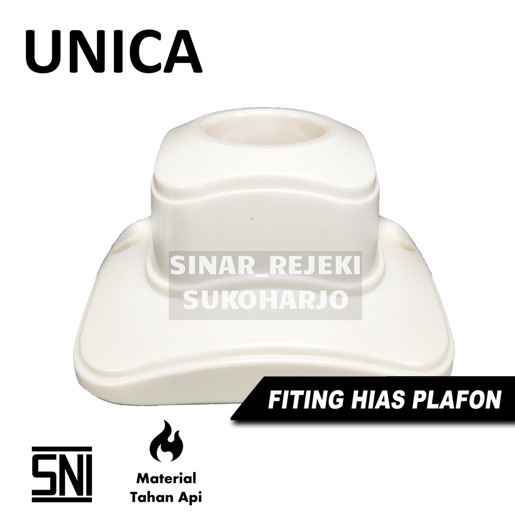 UNICA Fitting OB Tempel / Plafon, Bulat / Kotak Hias