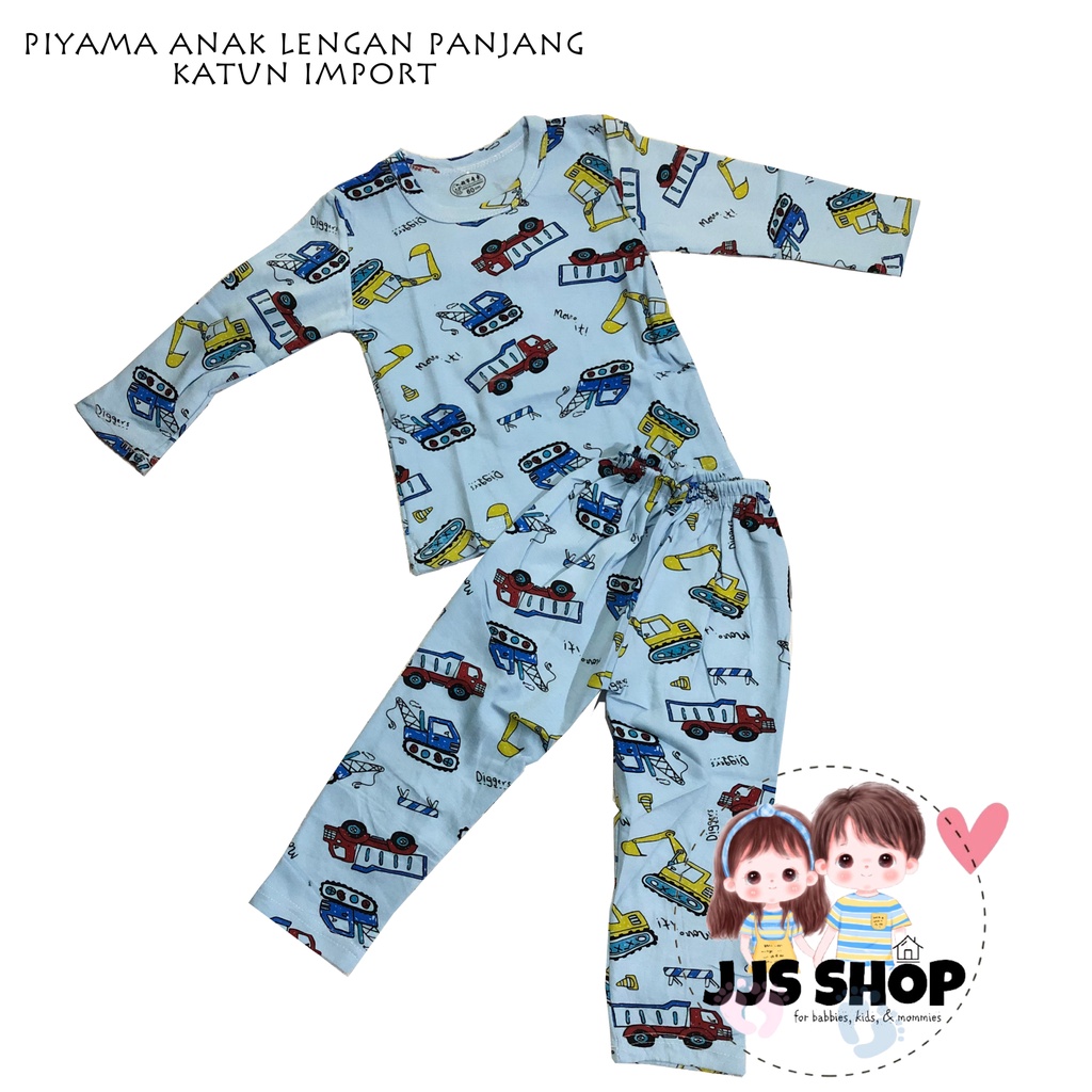 PIYAMA SETELAN IMPORT CELANA BAJU ANAK LENGAN PANJANG BAJU RUMAH TIDUR PEREMPUAN LAKI LAKI