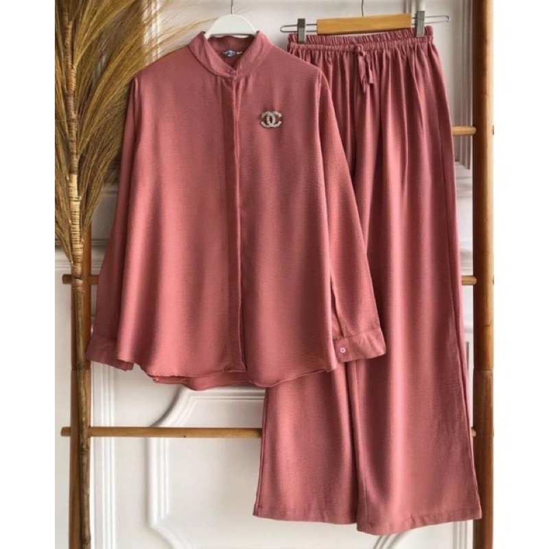 HANNAA SET // BALILA SET LD 110 CRINKLE PREMIUM / SETELAN BALILA / SETELAN POLOS / SETELAN KANCING T