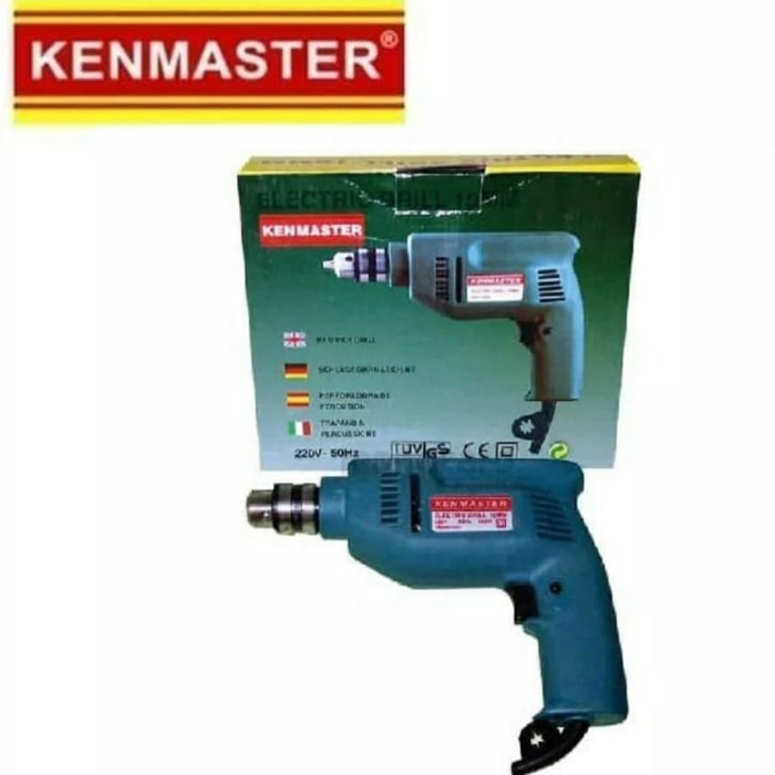 Kenmaster , Mesin Bor Listrik ED 10 mm &amp; Mata Bor Set Fischer