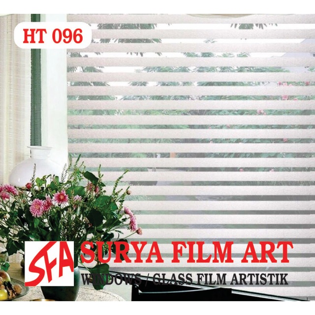 Stiker/stiker kaca motif garis/kacafilm