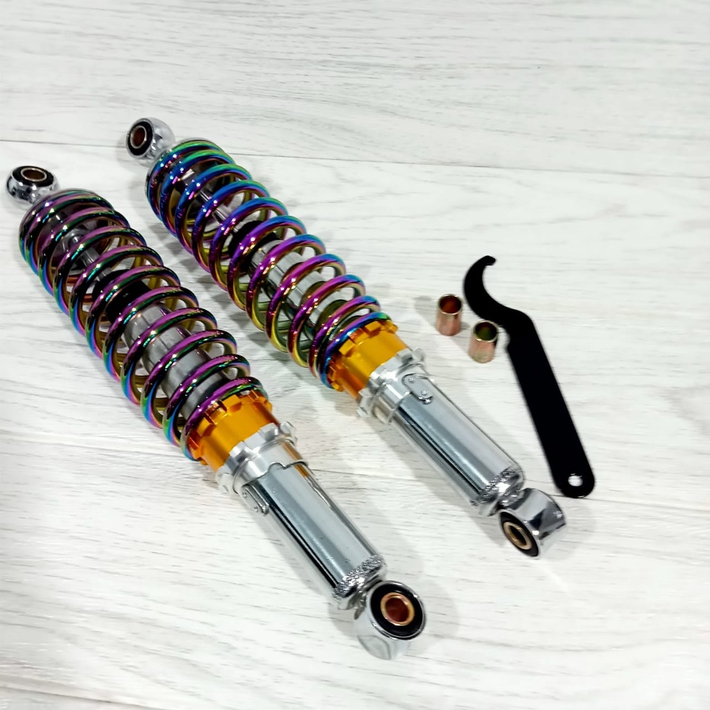 SKOK SHOCKBREAKER SKOK BELAKANG 340MM MOTIF PELANGI RAINBOW