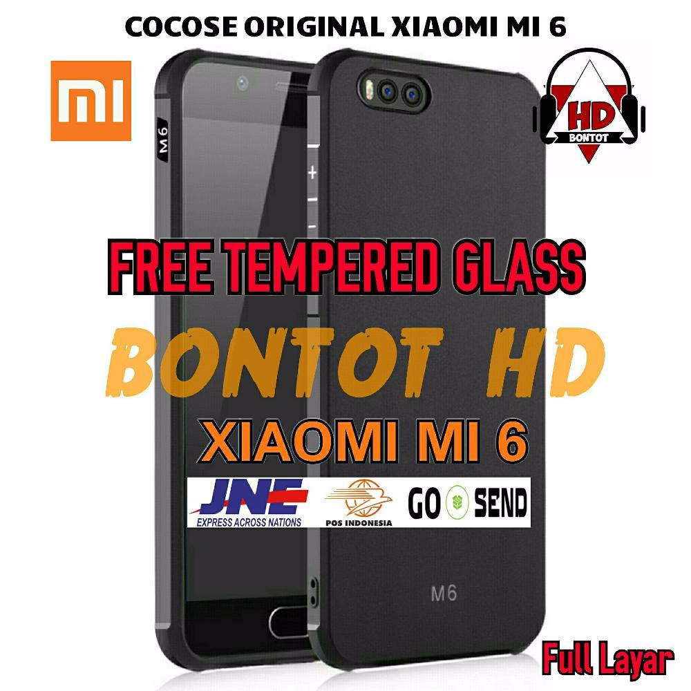 PAKET 2 IN 1 XIAOMI MI 6 MI6 ORIGINAL COCOSE BACKCASE POLOS BACK CASE COVER SOFTCASE RUBBER CASING