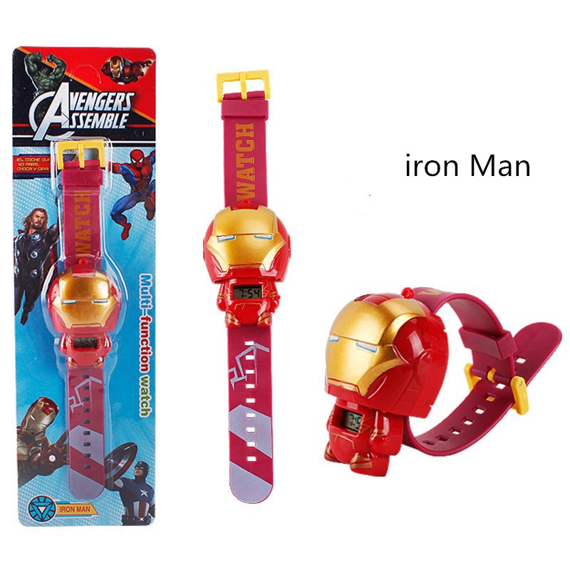 Super Hero Watch Avengers Cartoon Captain America Spiderman Electronic Watch