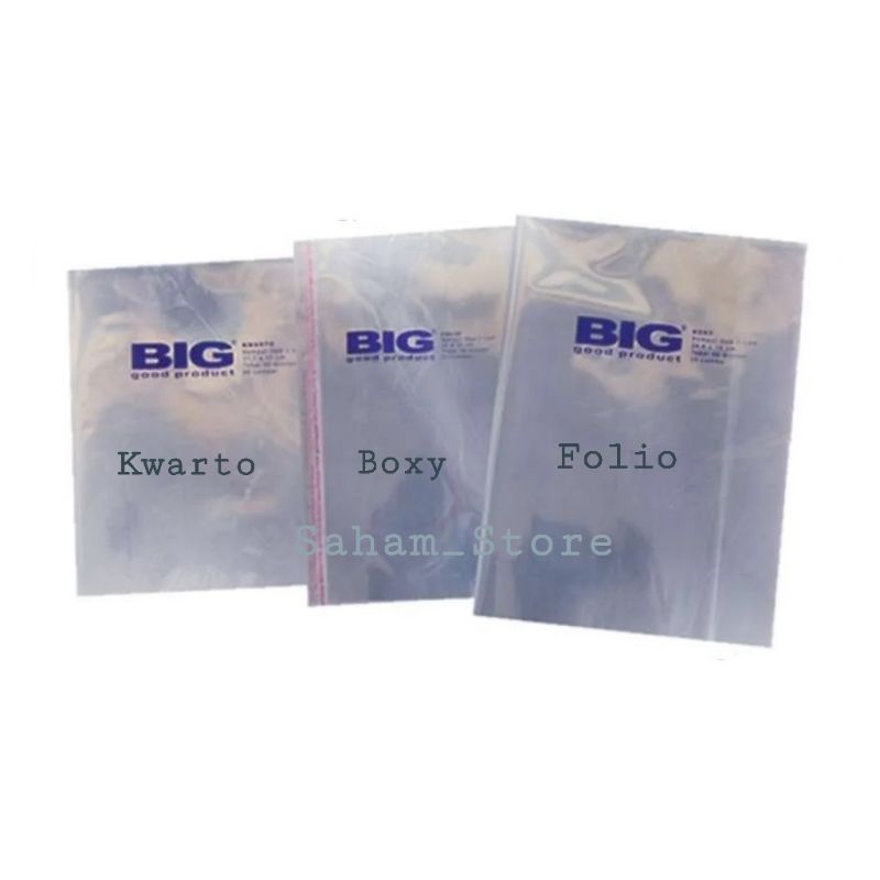 

SAMPUL BUKU PLASTIK MEREK BIG QUARTO,BOXY,LKS,FOLIO