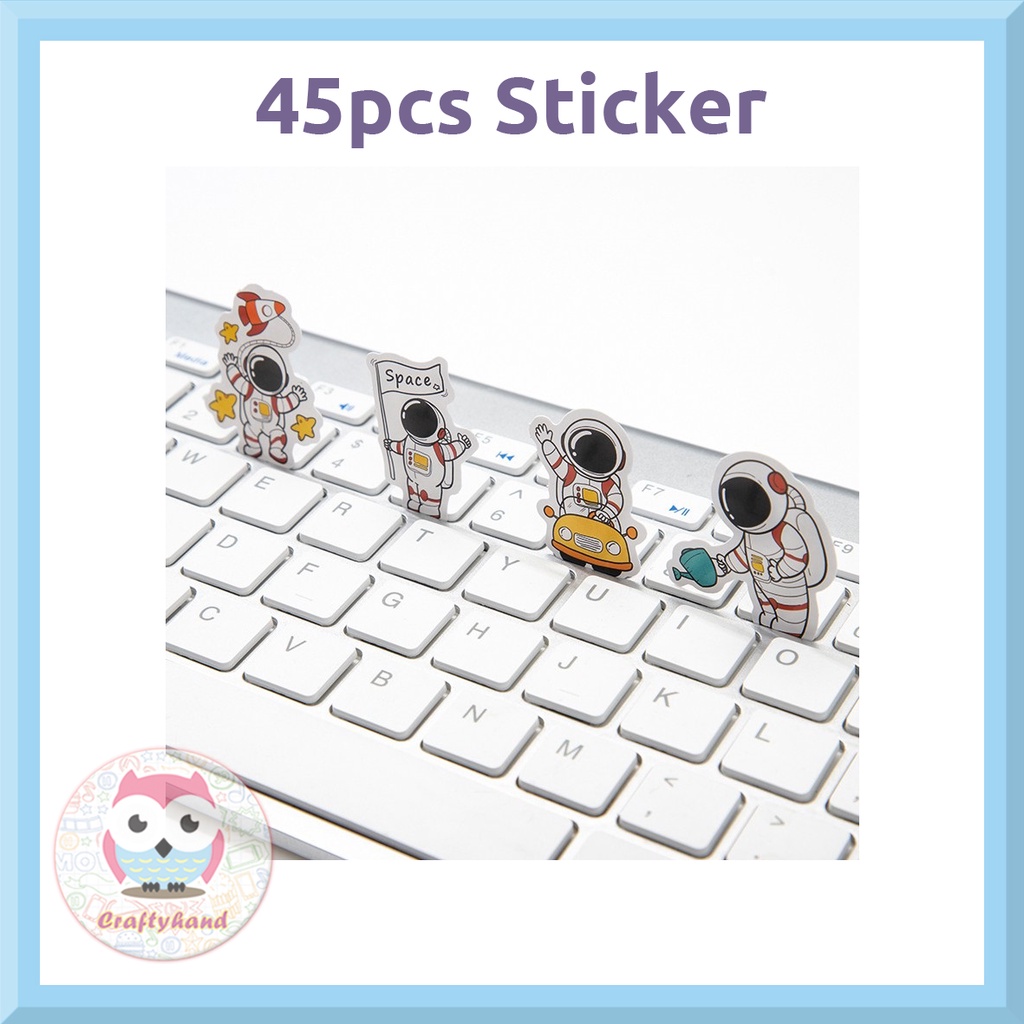 

45pcs Stiker lucu/sticker anak/Astronaut