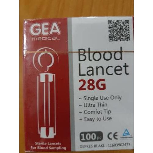 Lancet Gea Isi 100 Jarum Untuk Nesco Easytouch Autocheck Glucodr