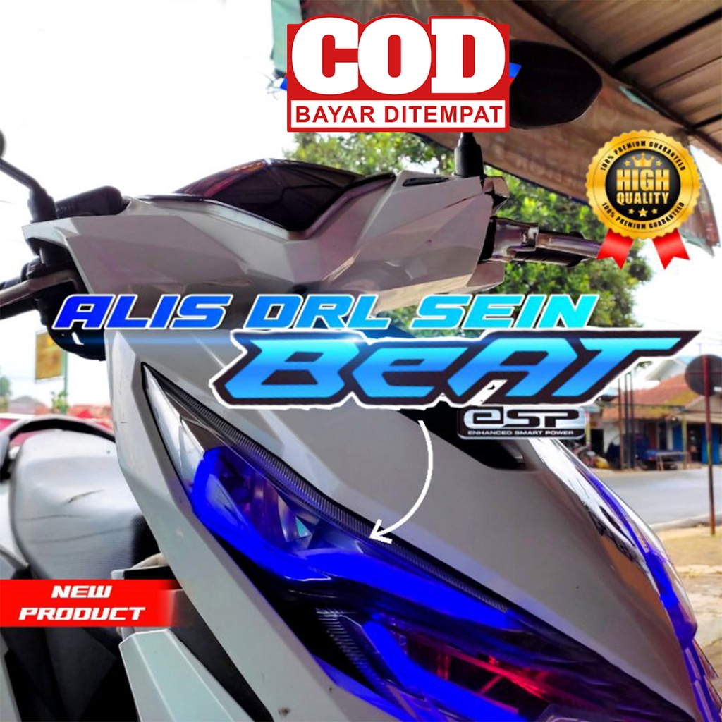 LAMPU ALIS LED DRL BEAT ESP DIGITAL BEAT 2016  2017 2018 2018 LAMPU SENJA VARIASI LAMPU LIS LAMPU DE