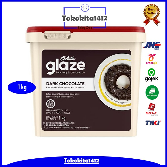 COLATTA Glaze Dark Chocolate Coklat Dip Topping Selai 1 kg