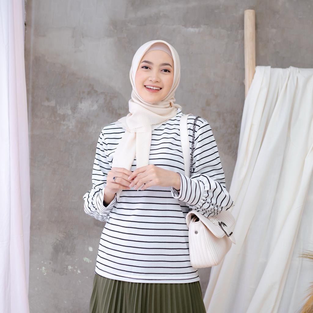 BALLON STRIPE BLOUSE - atasan murah / blouse murah / atasan wanita / blouse wanita / atasan cantik