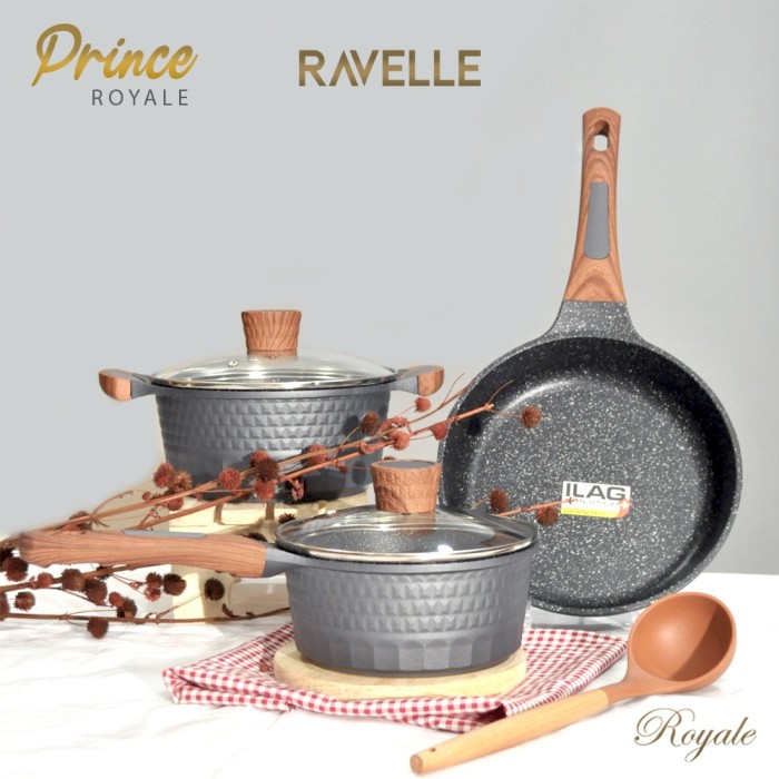 TERBARU PANCI SET RAVELLE PRINCE ROYALE - COOKWARE 1 SET - ILAG GRANITEC