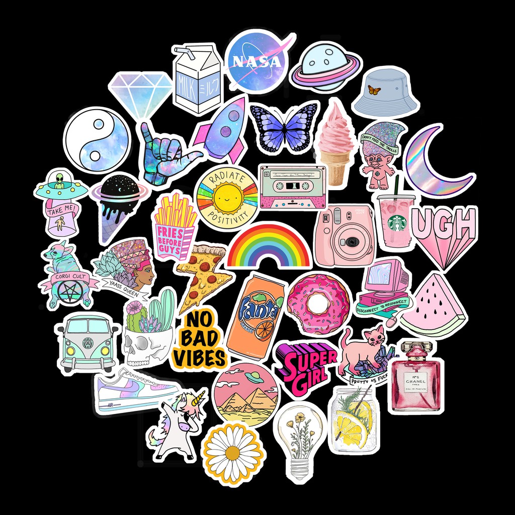 

40Pcs STICKER TUMBLR CUTE Waterproof