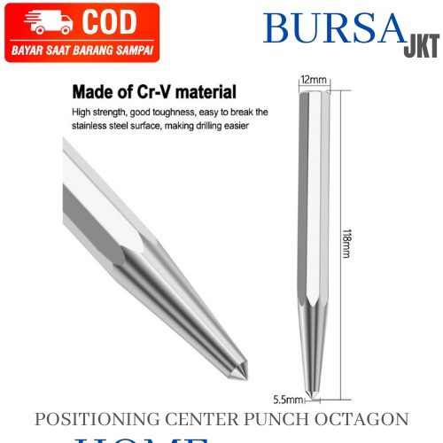 CENTER PUNCH HAMMER DRIP PEMBUAT MARKING TITIK BOR UKURAN BESAR 4.5 INCH