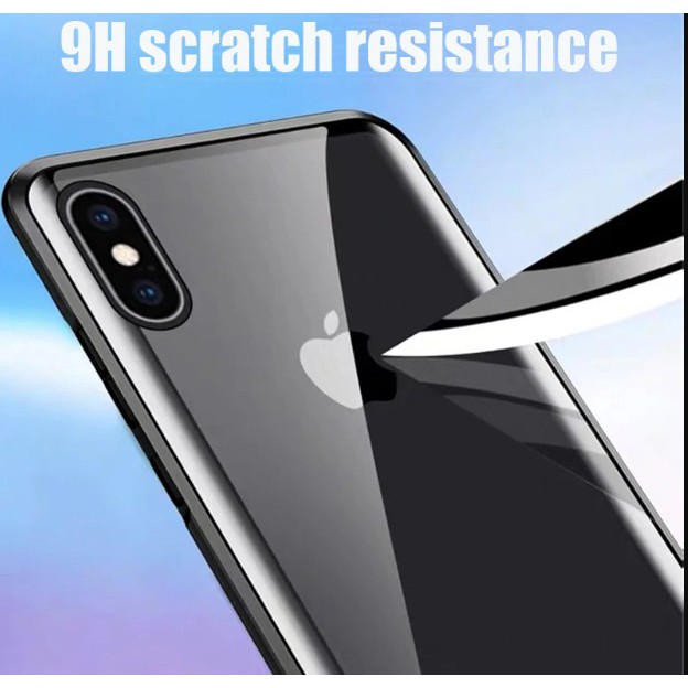 DOUBLE GLASS MAGNETIC CASE For iphone 9H tempered