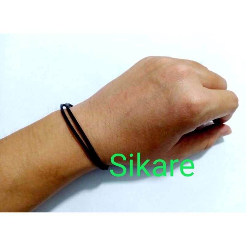 Gelang Karet Polos Hitam 10pcs Gelang Pria Gelang Hitam Gelang karet Gelang sil