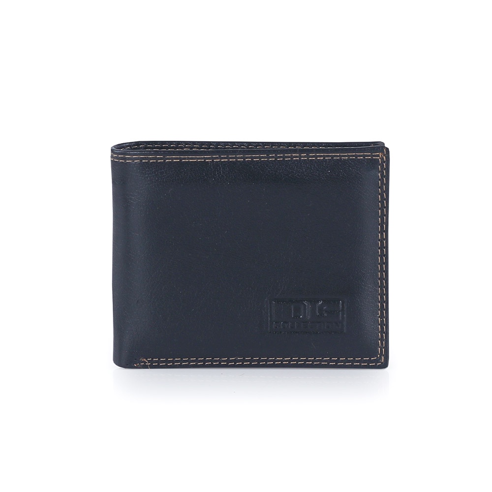 Dompet Pria Lipat Dua Bifold Slot Uang Kartu Kulit Sintetis Simple Keren