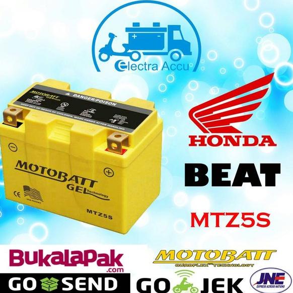 Aki motor honda beat motobatt MTZ5S Aki Kering