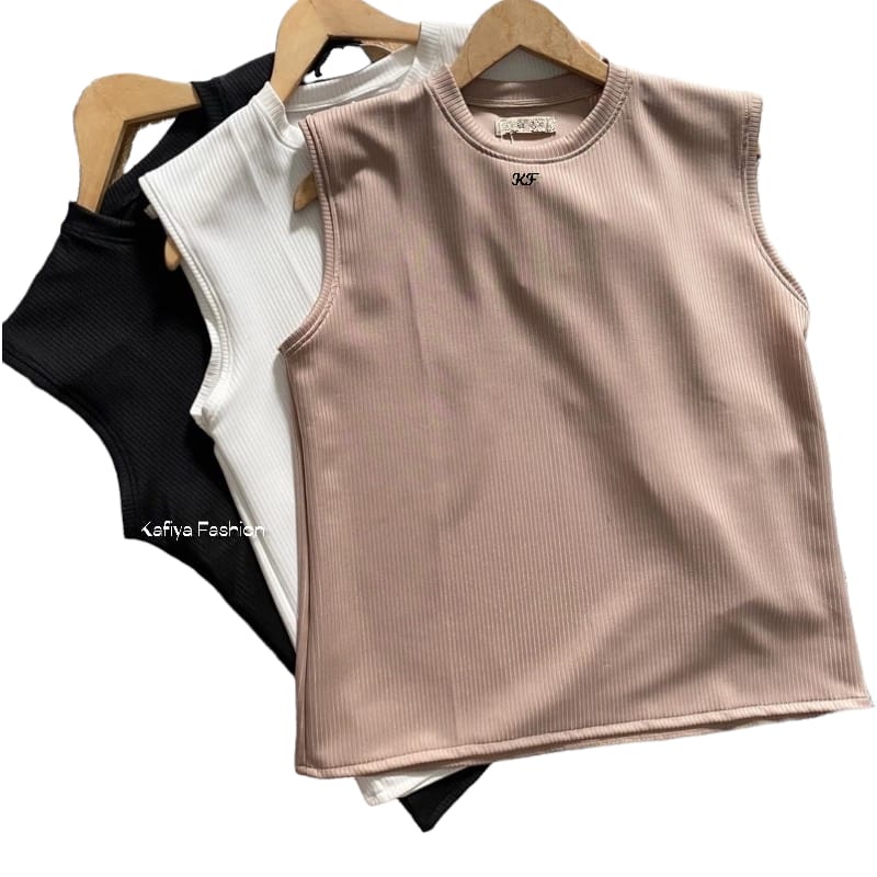 BASIC TOP (bisa jadi inner) atasan lengan buntung