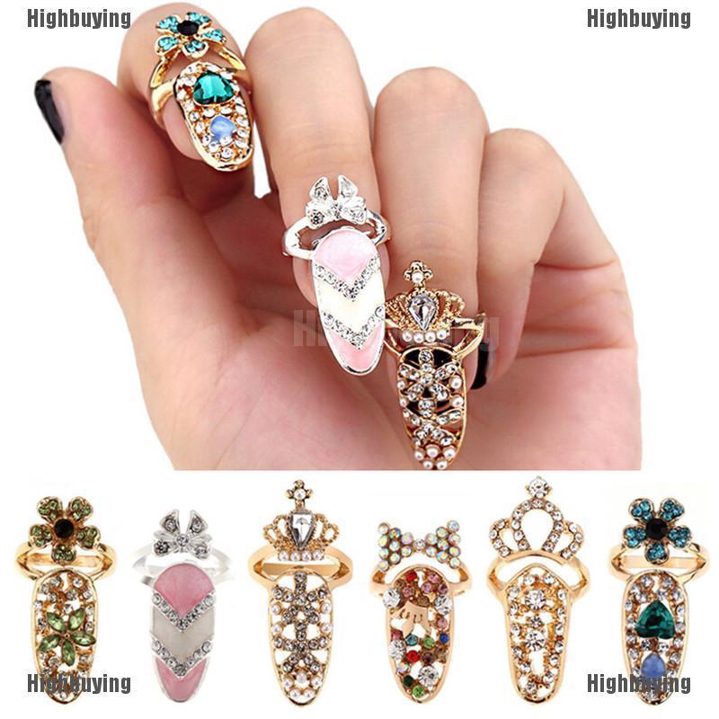 Hiasan Kuku Bentuk Mahkota / Pita / Bunga Kristal Untuk Nail Art