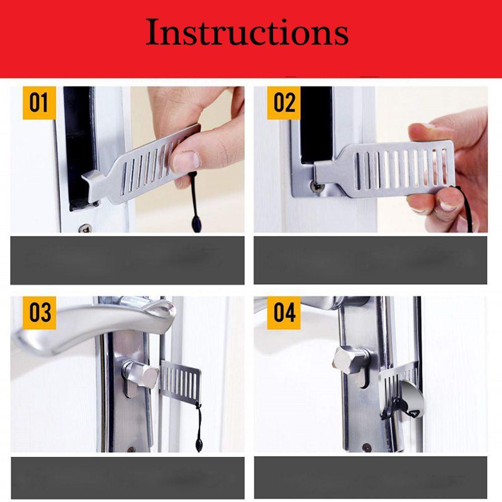 Chookyy Kunci Pintu Bebas Pukulan Apartemen Asrama Travel Hotel Portable Stopper