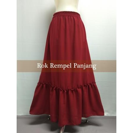 Rok Flarel I Rok Lebar dengan keliling 200cm I Rok wollycrepe I Rok Panjang I Rok polos