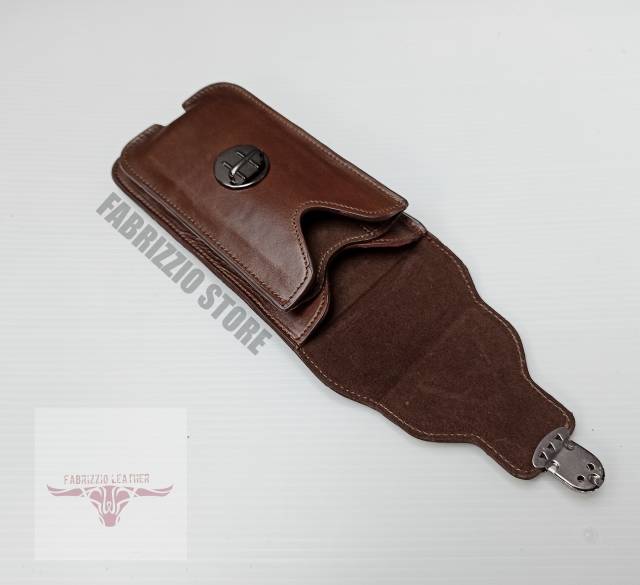 sarung hp kulit asli dobel slot