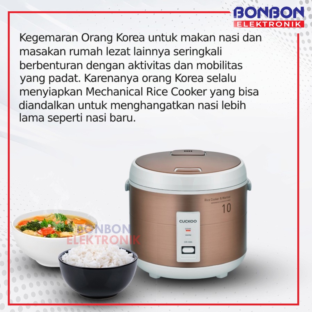 CUCKOO Rice Cooker Brown Mechanical CR-1065/BR 1.8L No.1 In Korea