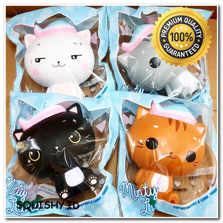 Squishy Cat Luna Snowball Shadow Tiger Squishy Licensed CutieCreative x Luna Tabby