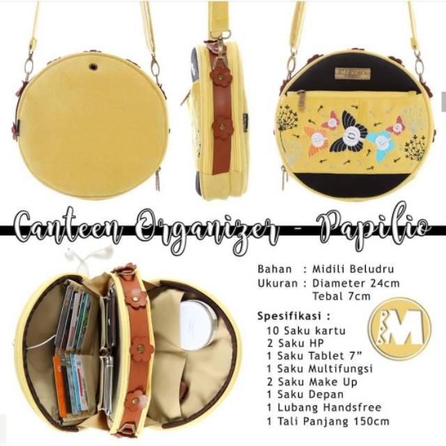 MCO Makara Canteen Organizer Papilo / Tas Bulat Terlaris / Tas Makara Terbaru