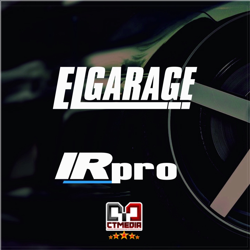 Stiker EL GARAGE - IR Pro menyala untuk mobil belakang | cutting sticker
