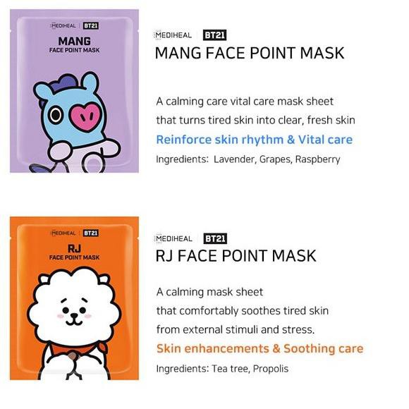 Download Keluaran Terbaru Bts Mediheal X Bts Bt21 Korean Facial Point Mask Face Sheet Bookmark Postcard Shopee Indonesia Yellowimages Mockups